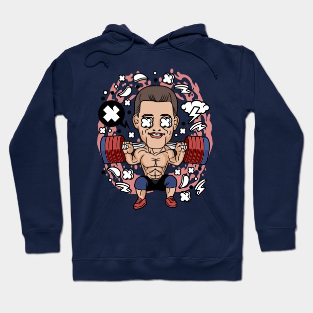 barber body building Hoodie by Mako Design 